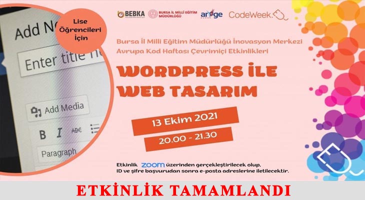 LİSE ÖĞRENCİLERİ İÇİN WORDPRESS İLE WEB TASARIM